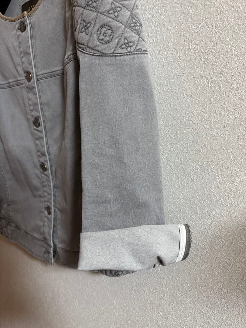 姫【美品】Louis Vuitton グレー デニムジャケットヴィンテージ