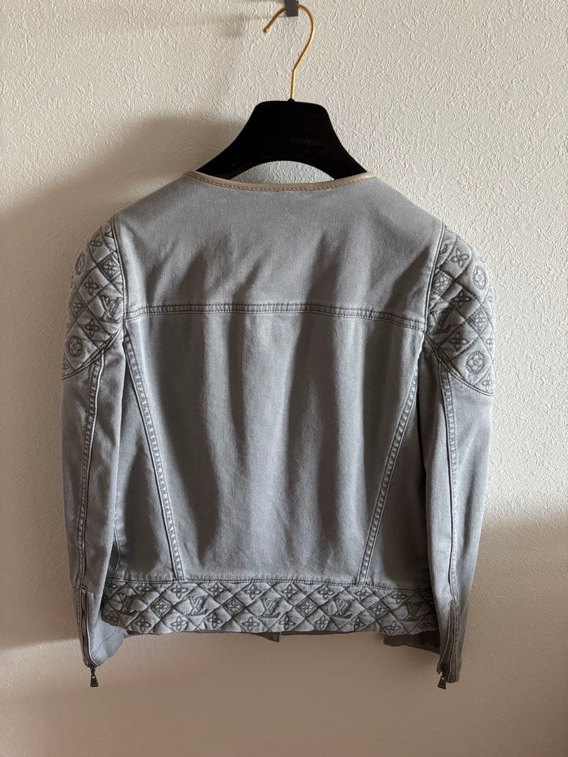 姫【美品】Louis Vuitton グレー デニムジャケットヴィンテージ