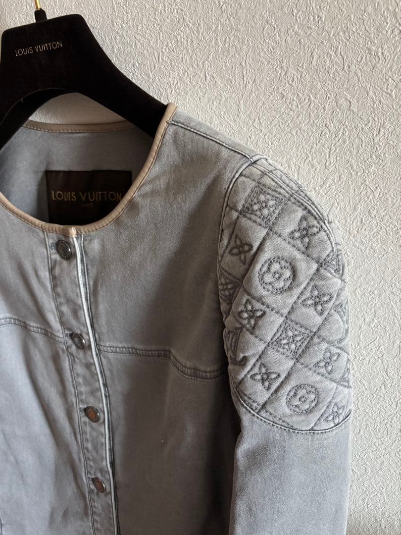 姫【美品】Louis Vuitton グレー デニムジャケットヴィンテージ