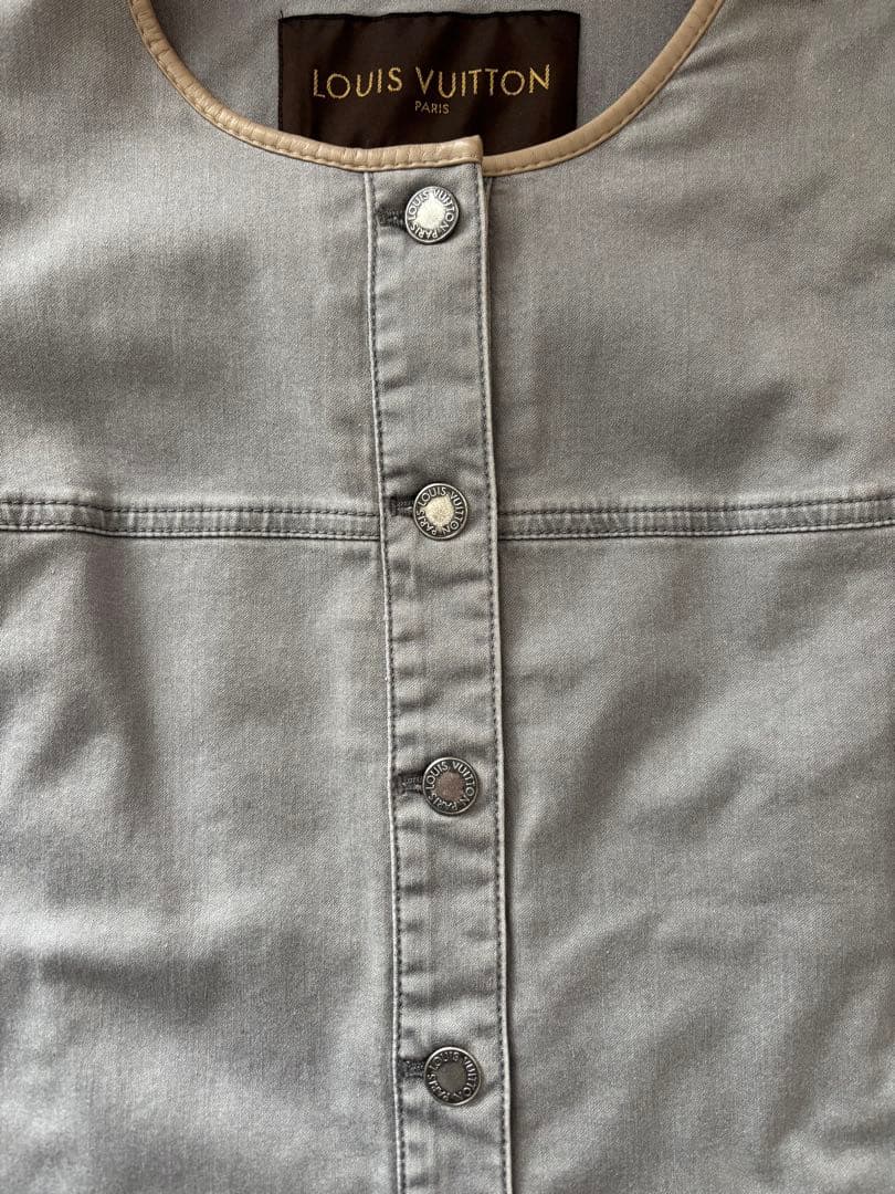 姫【美品】Louis Vuitton グレー デニムジャケットヴィンテージ