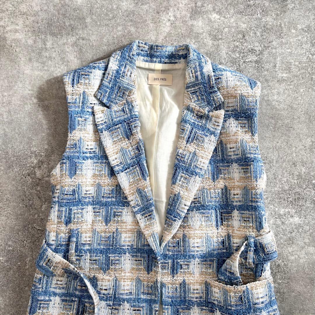 ⭐️¥9.4万⭐️ デプレ　トゥモローランド　華やか　ツイード　ベスト　ジレ　はおり