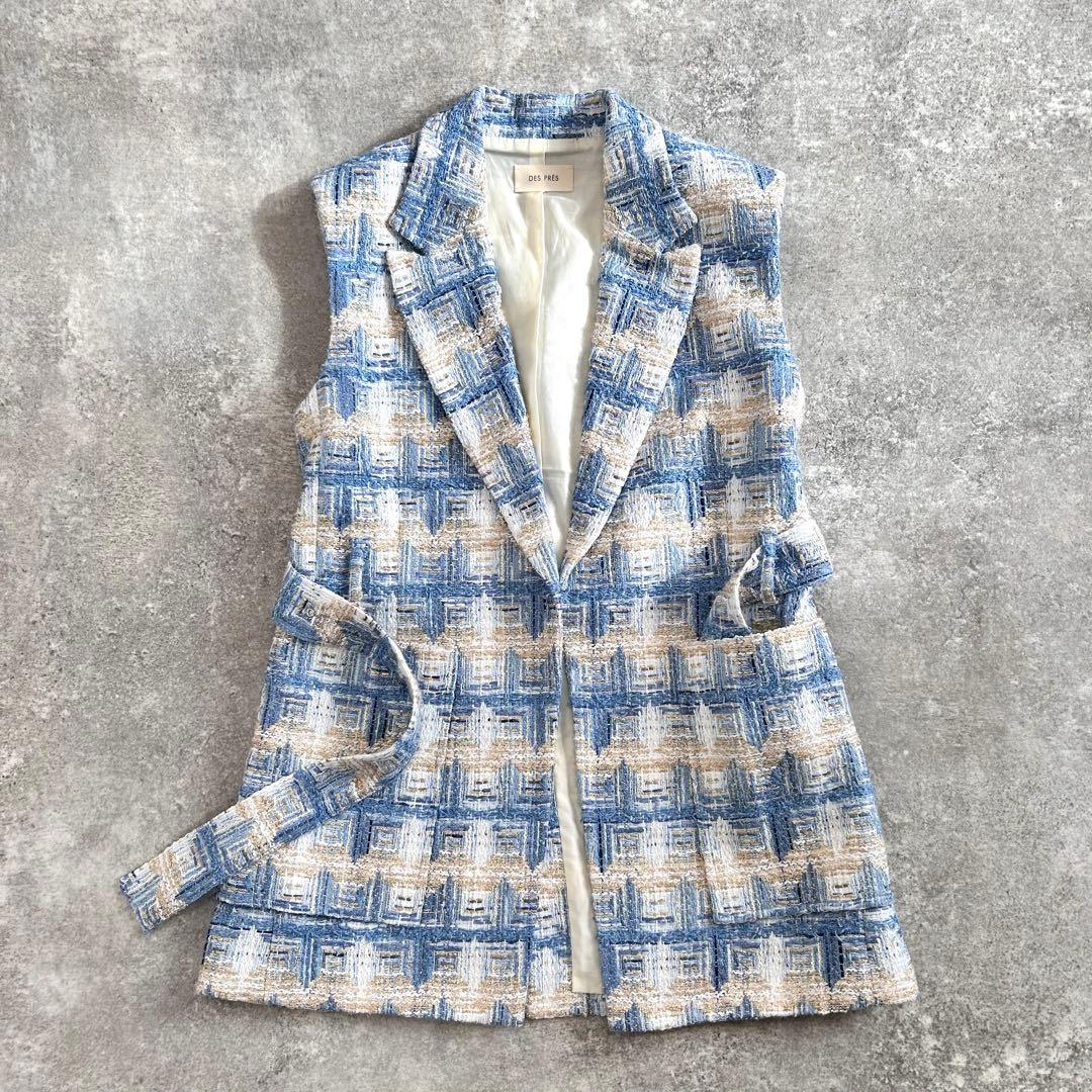 ⭐️¥9.4万⭐️ デプレ　トゥモローランド　華やか　ツイード　ベスト　ジレ　はおり