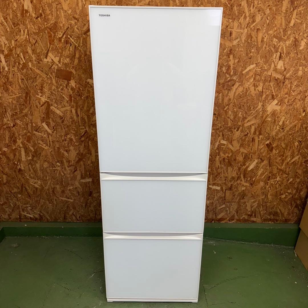 313 大型冷蔵庫　左開き　300L〜400L 自動製氷機付　鏡面デザイン　格安