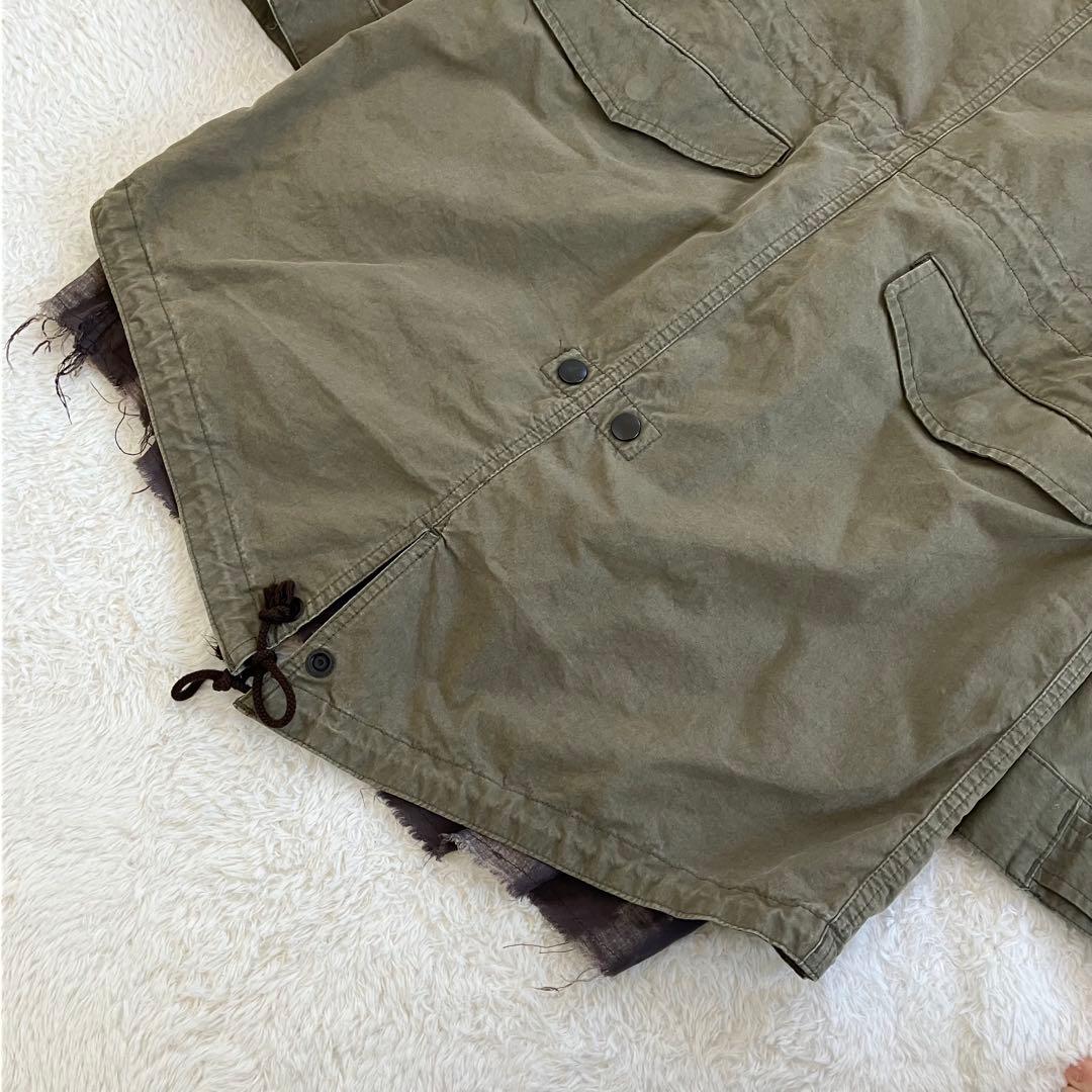 完売品 SASQUATCHfabrix. 裏地ブリーチ加工 モッズコート