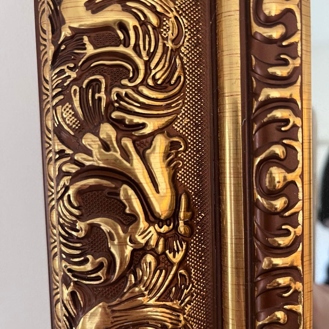 【仮押さえ中】アンティーク調ゴールドミラー 全身鏡