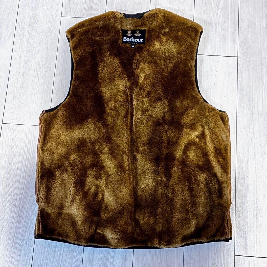 Barbour ブラウン フリース ベスト