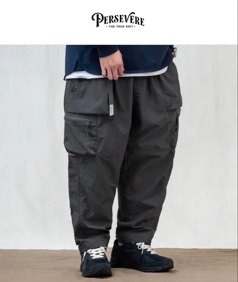 persevere カーゴパンツ ダークグレー