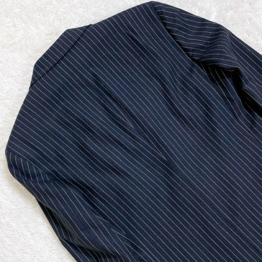 ブラックレーベルクレストブリッジ スリーピーススーツ ネイビー ストライプ