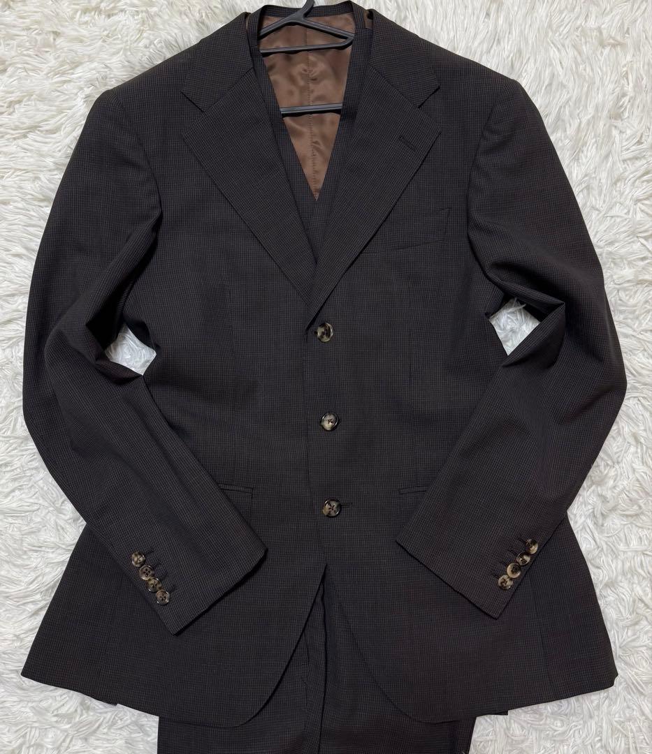 麻布テーラー　スーツセットアップ　3ピース　イタリア製高級生地ゼニヤ