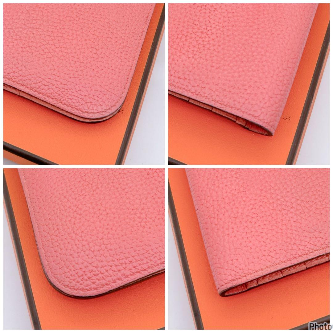 値下げ不可！新品に近い❤️エルメス✨ドゴン　ロング　ピンク✨二つ折り長財布