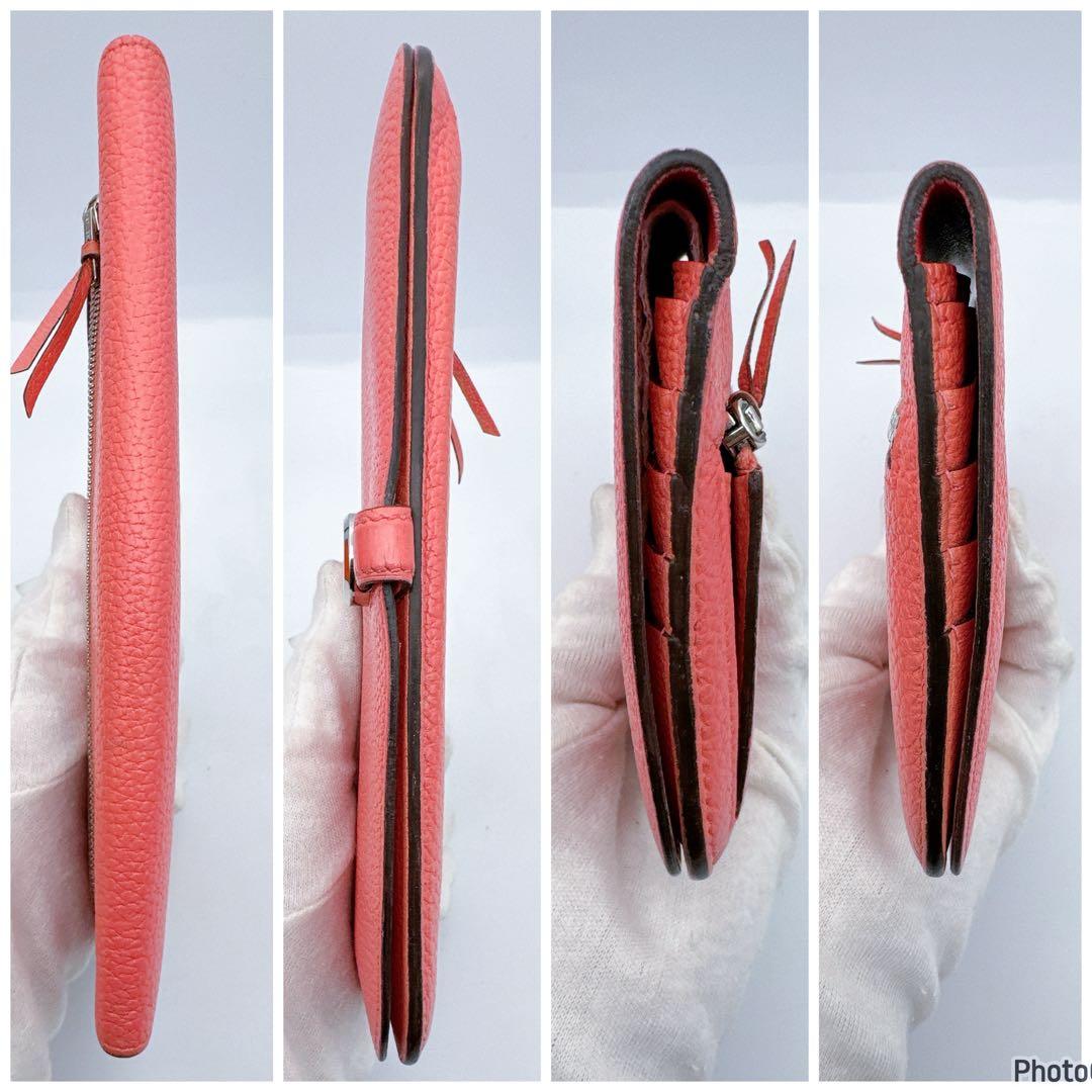 値下げ不可！新品に近い❤️エルメス✨ドゴン　ロング　ピンク✨二つ折り長財布