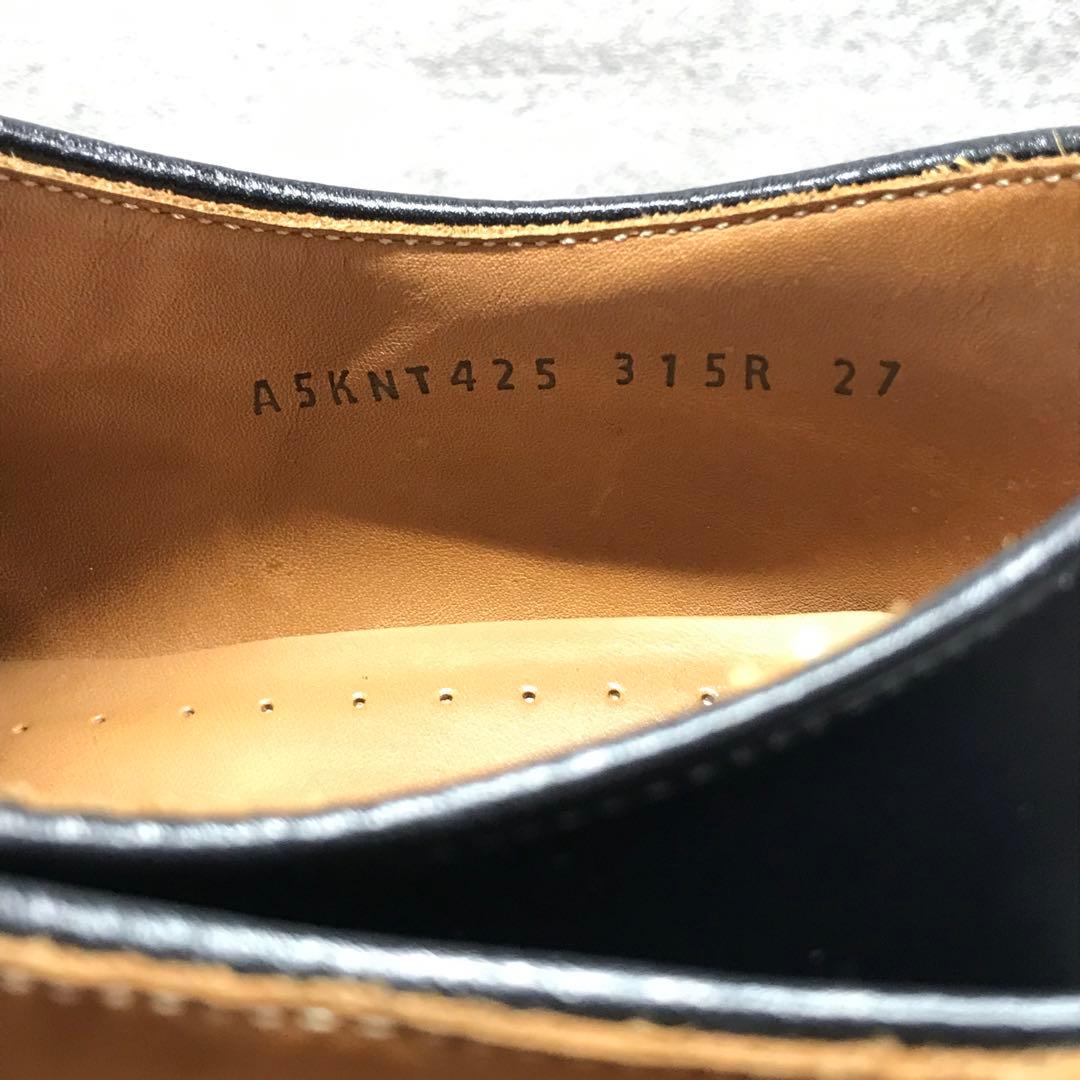 【美品】REGAL 315R 27cm ブラック 内羽根 ストレートチップ