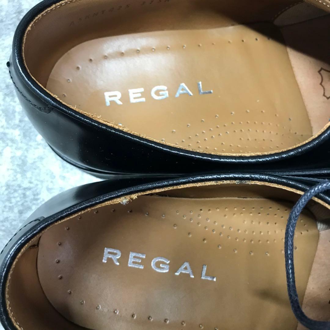 【美品】REGAL 315R 27cm ブラック 内羽根 ストレートチップ