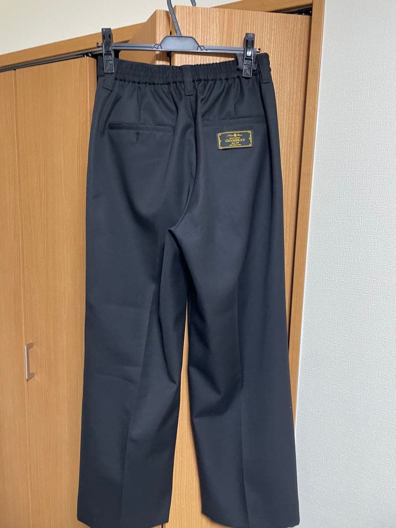 MAISON SPECIAL シャンブレーウールワンタックワイドパンツ