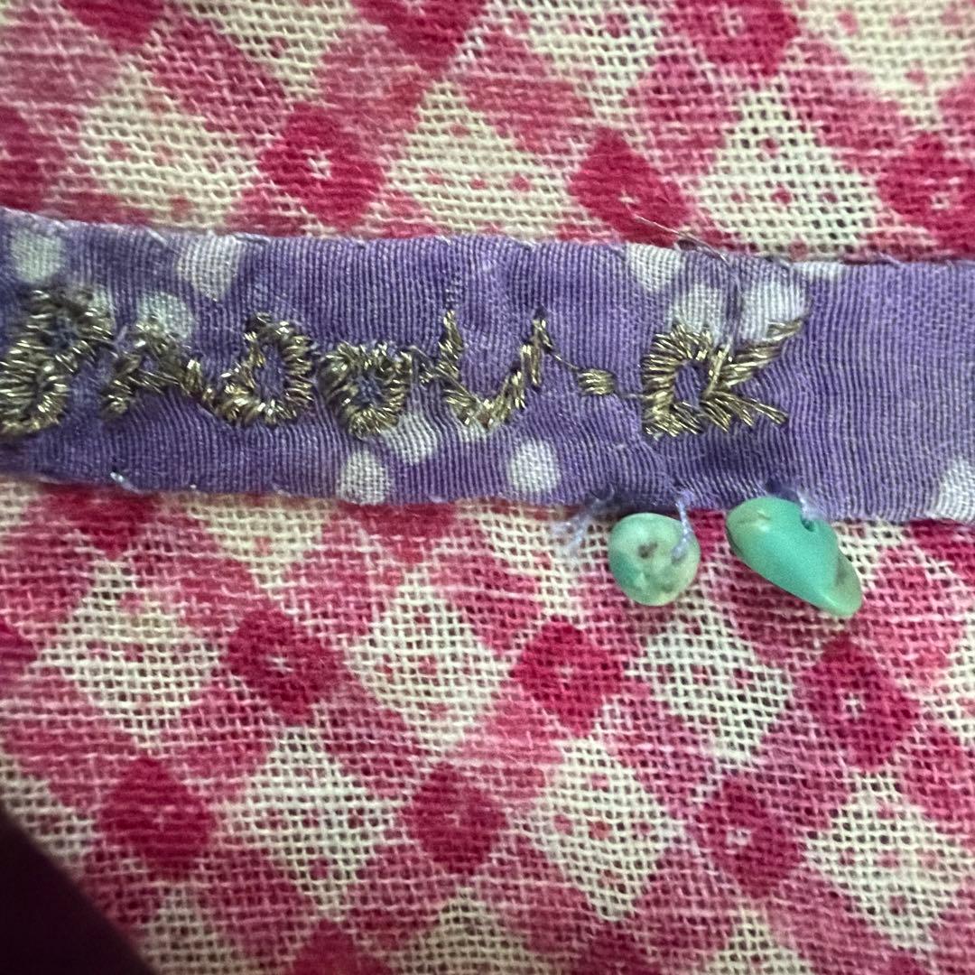 45r花柄パッチワークノースリーブチュニック