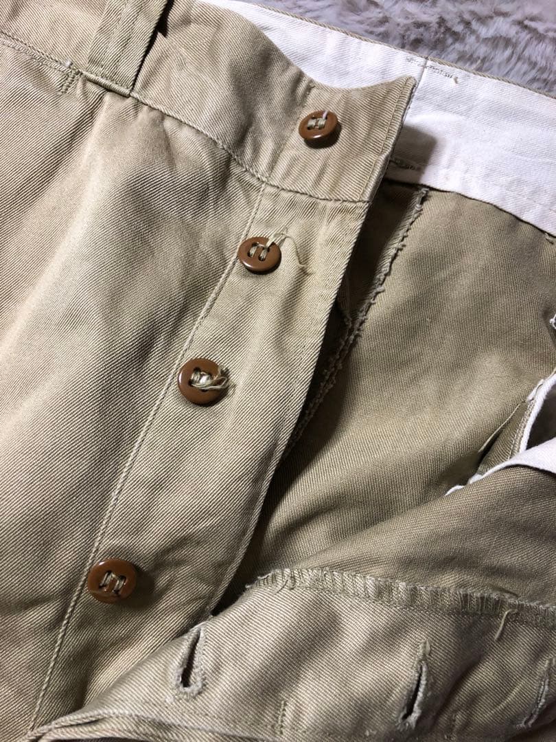 50's usarmytrousers 軍チノパンm45カーキアーミーチノ