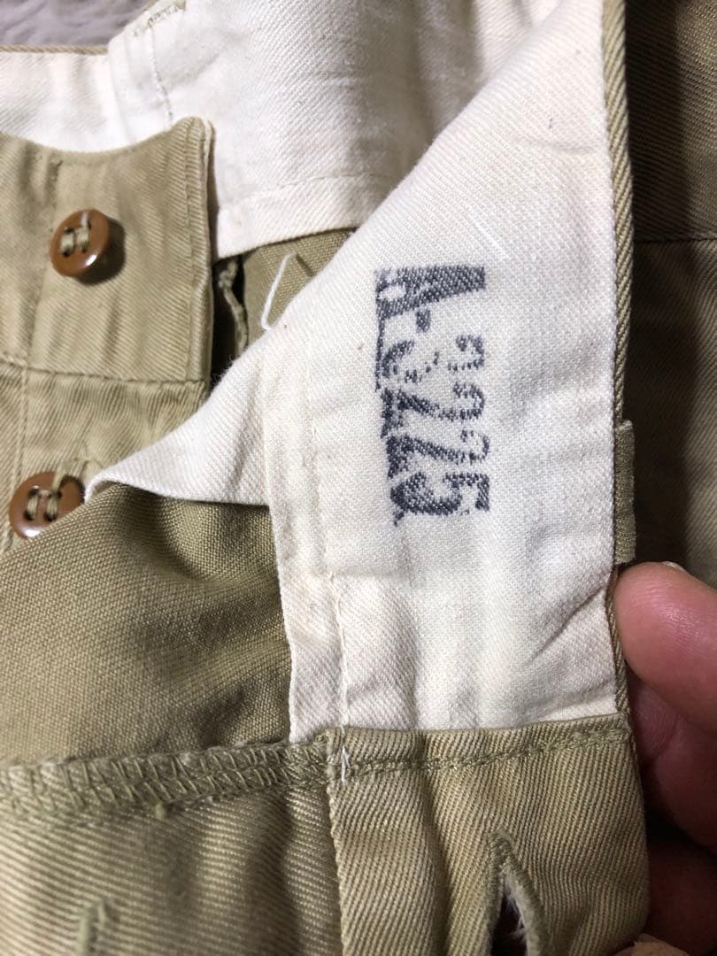 50's usarmytrousers 軍チノパンm45カーキアーミーチノ