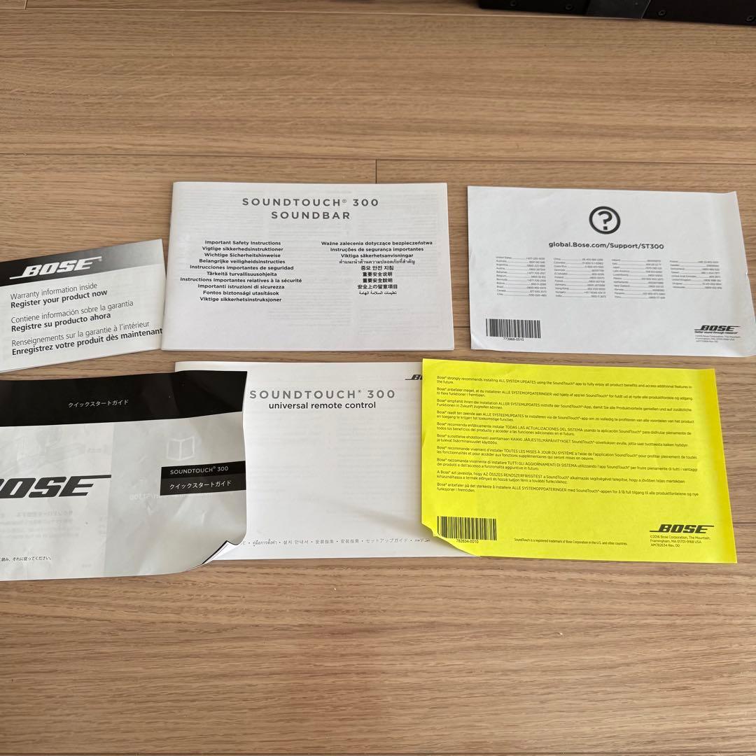 BOSE サウンドバー Sound Touch 300 スピーカー リモコン付