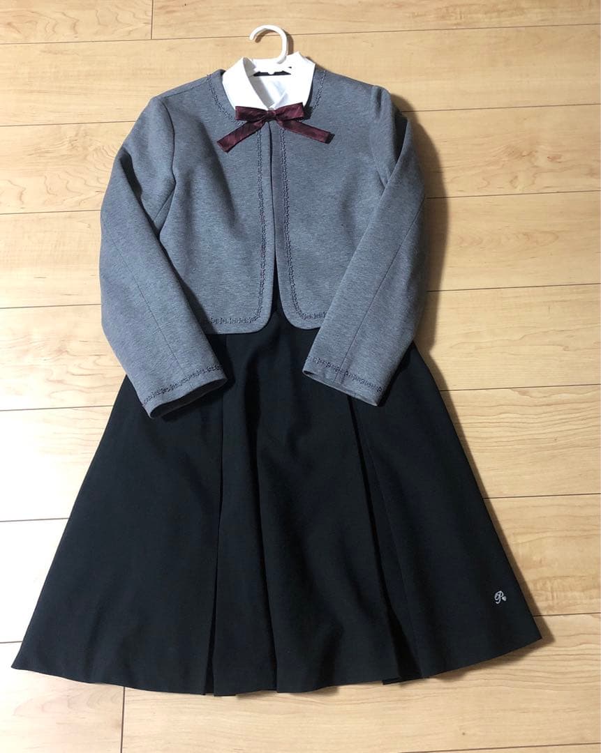 ポンポネット フォーマル ジャケットとスカート　ブラウス　リボンタイ　セット