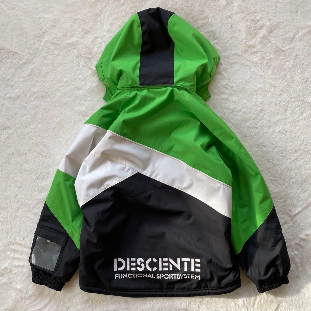 デサント　キッズ　スキーウェア　セットアップ　上下　150 黒　緑