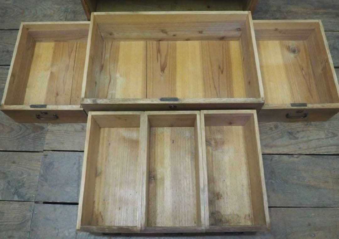 1002 前桐の和箪笥　キリタンス　収納棚　引き出し　チェスト　ケース　レトロ