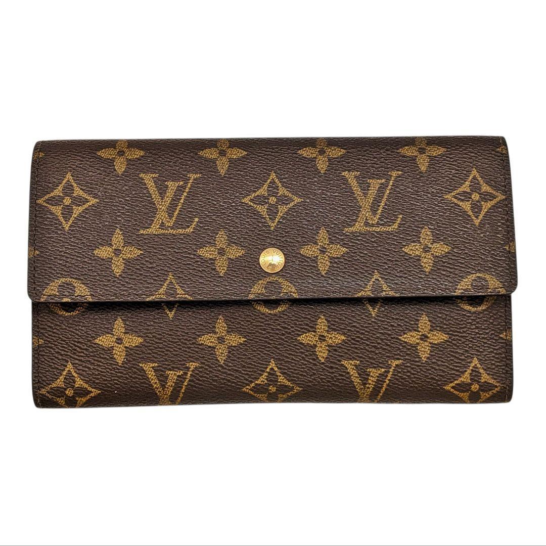 【美品】ルイヴィトン ポルトトレゾール インターナショナル モノグラム 長財布