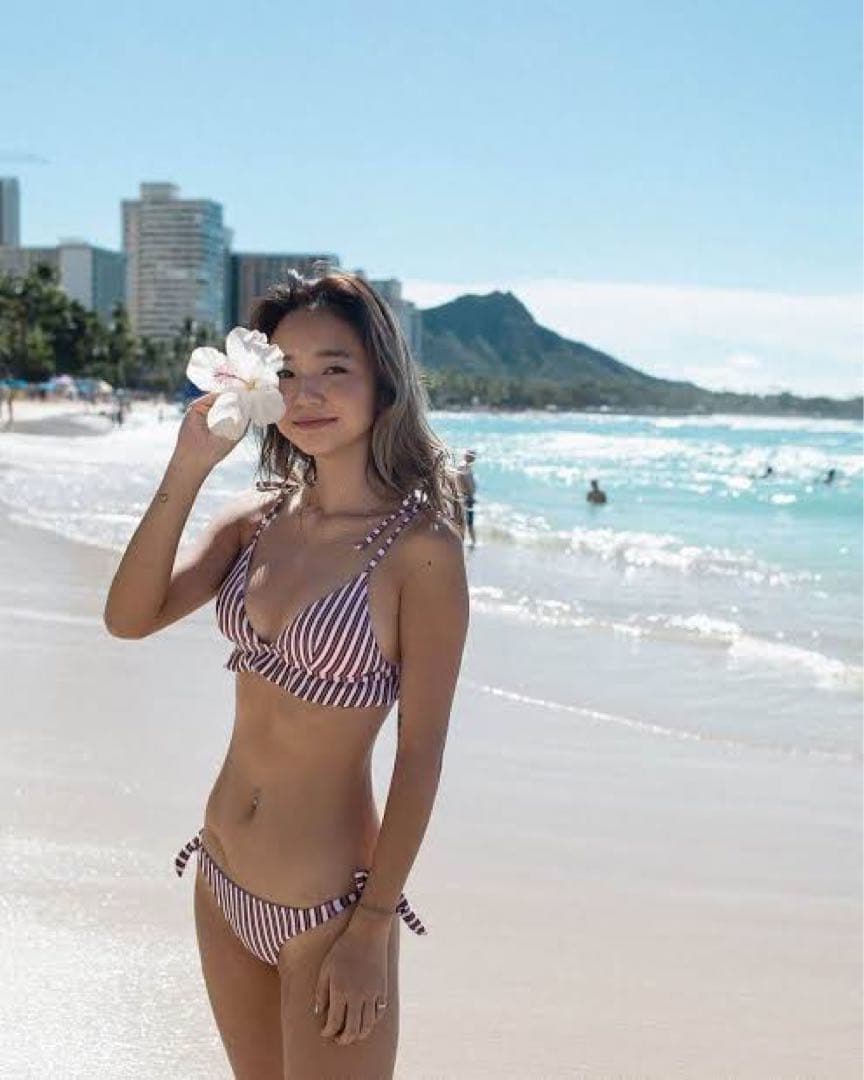 ROXY×babykiy コラボビキニ　ストライプ　M