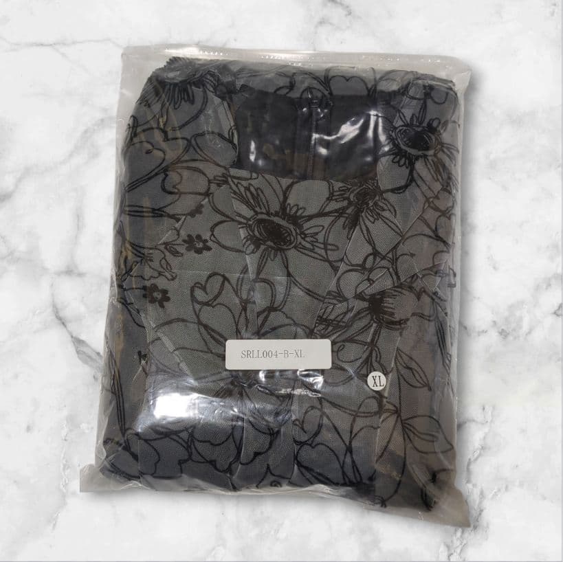 新品✨パーティードレス 七分丈 ロング ワンピース 花柄 結婚式 発表会 XL