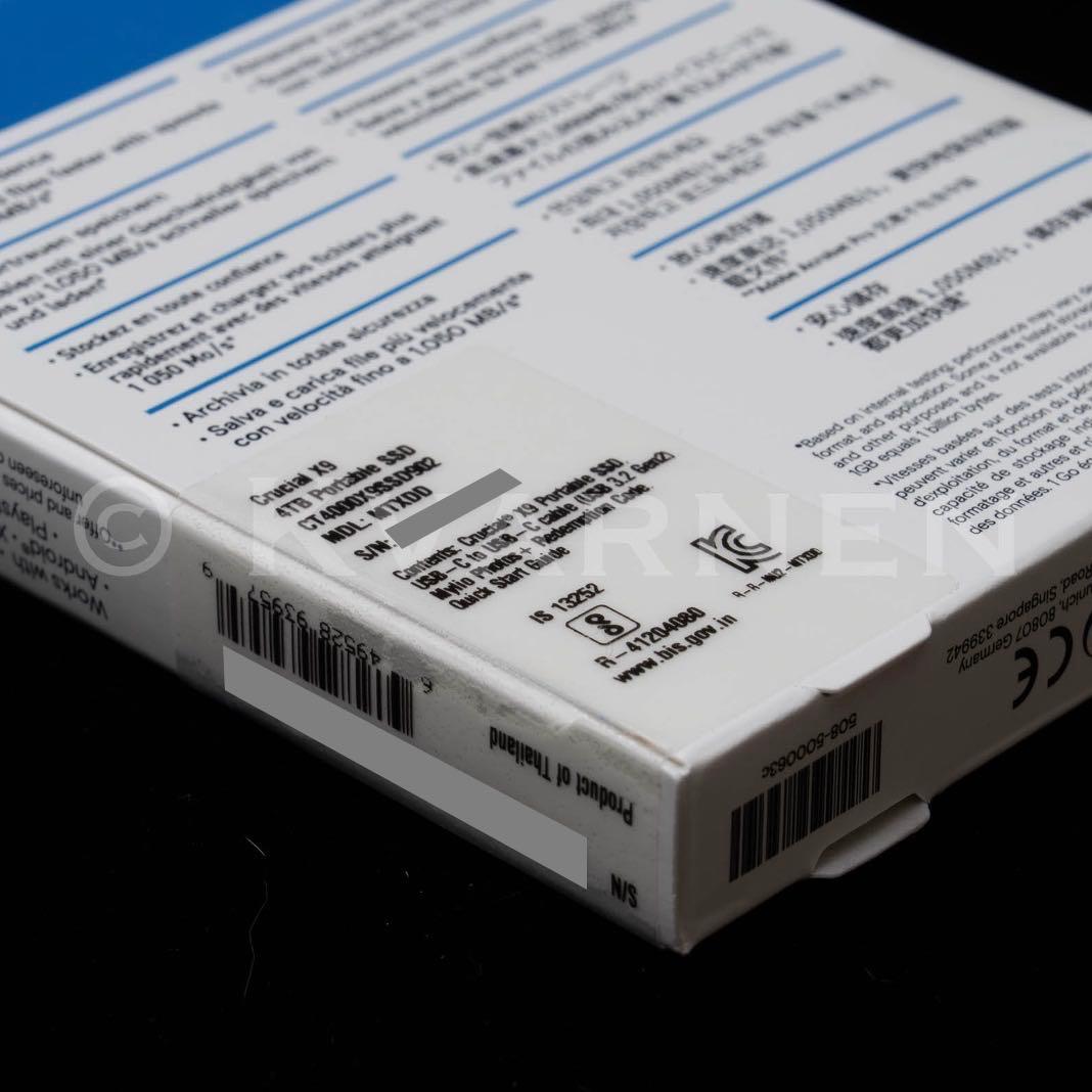 未開封品 Crucial X9 ポータブルSSD 4TB