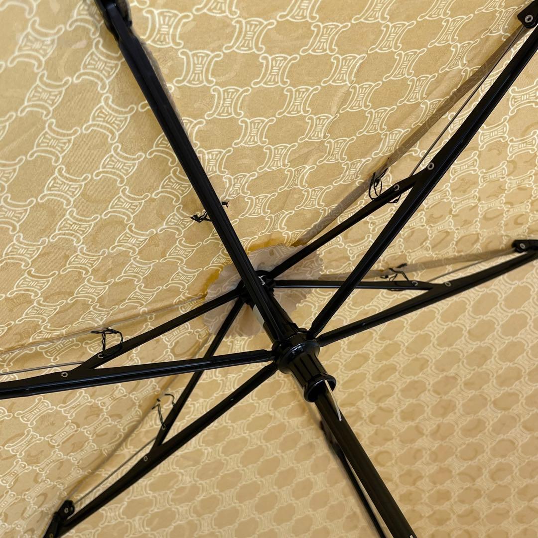 KO2249□CELINE 折りたたみ傘 マカダム柄 トリオンフ ブラウン