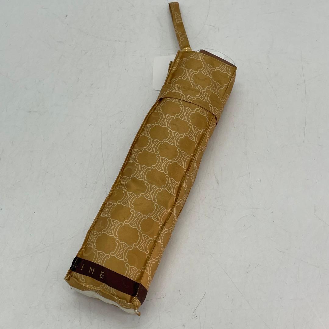 KO2249□CELINE 折りたたみ傘 マカダム柄 トリオンフ ブラウン