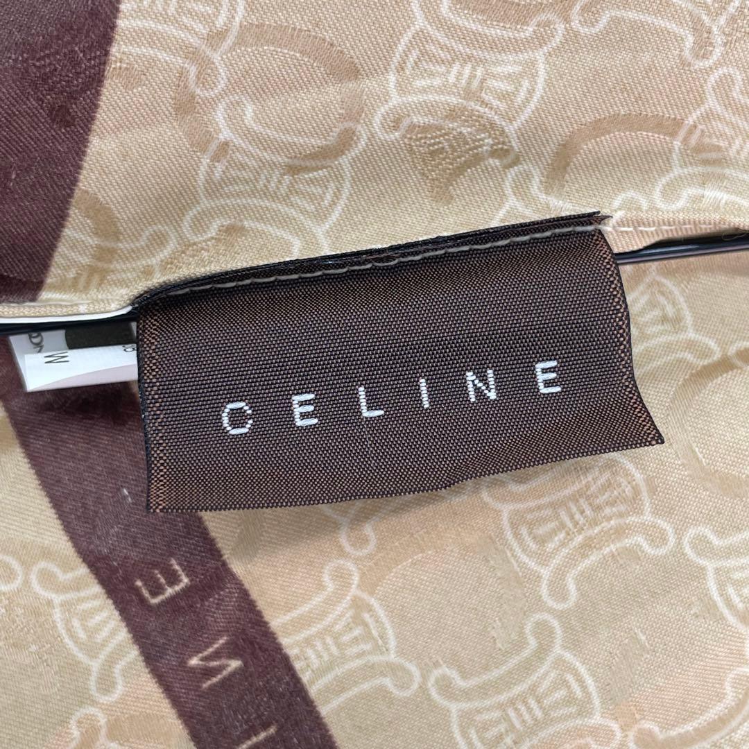 KO2249□CELINE 折りたたみ傘 マカダム柄 トリオンフ ブラウン