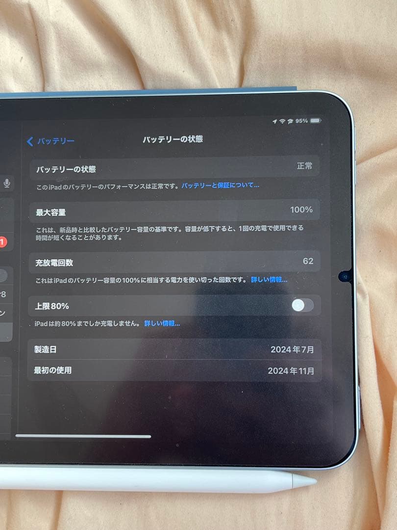 Apple iPad mini A17Pro本体+Pencil Pro