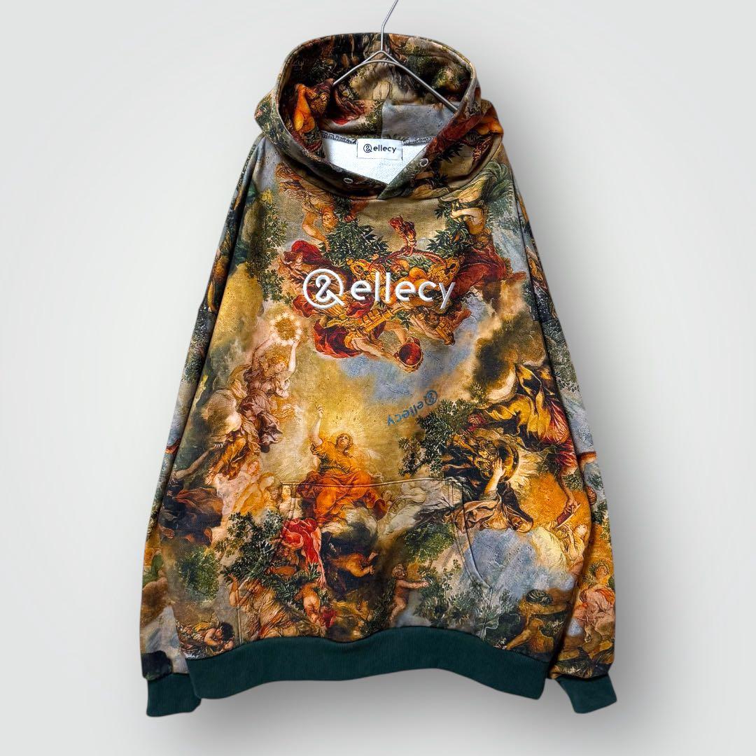 1674◆希少 &ellecyアンドエルシーテンカイパーカー天界パーカー 総柄