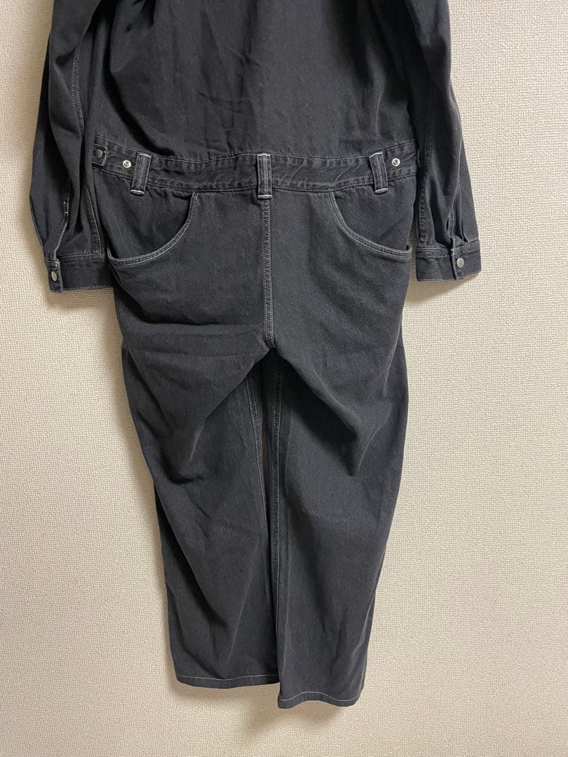 ★新品タグ付★ CHUMS チャムス ジャンプスーツ ブラックデニム ツナギ 黒