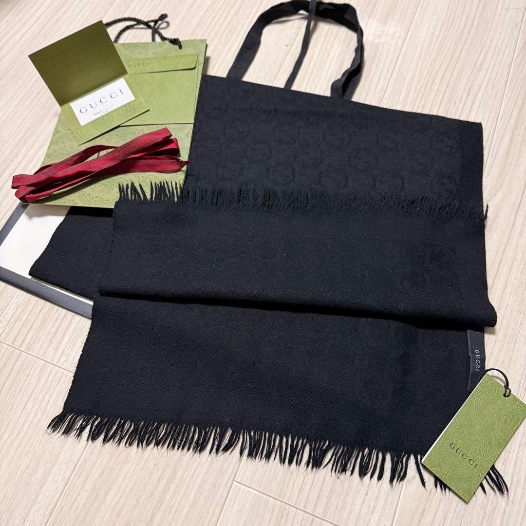 正規GUCCIマフラー✨グッチマフラー　メンズ　グッチ　マフラー　ストール