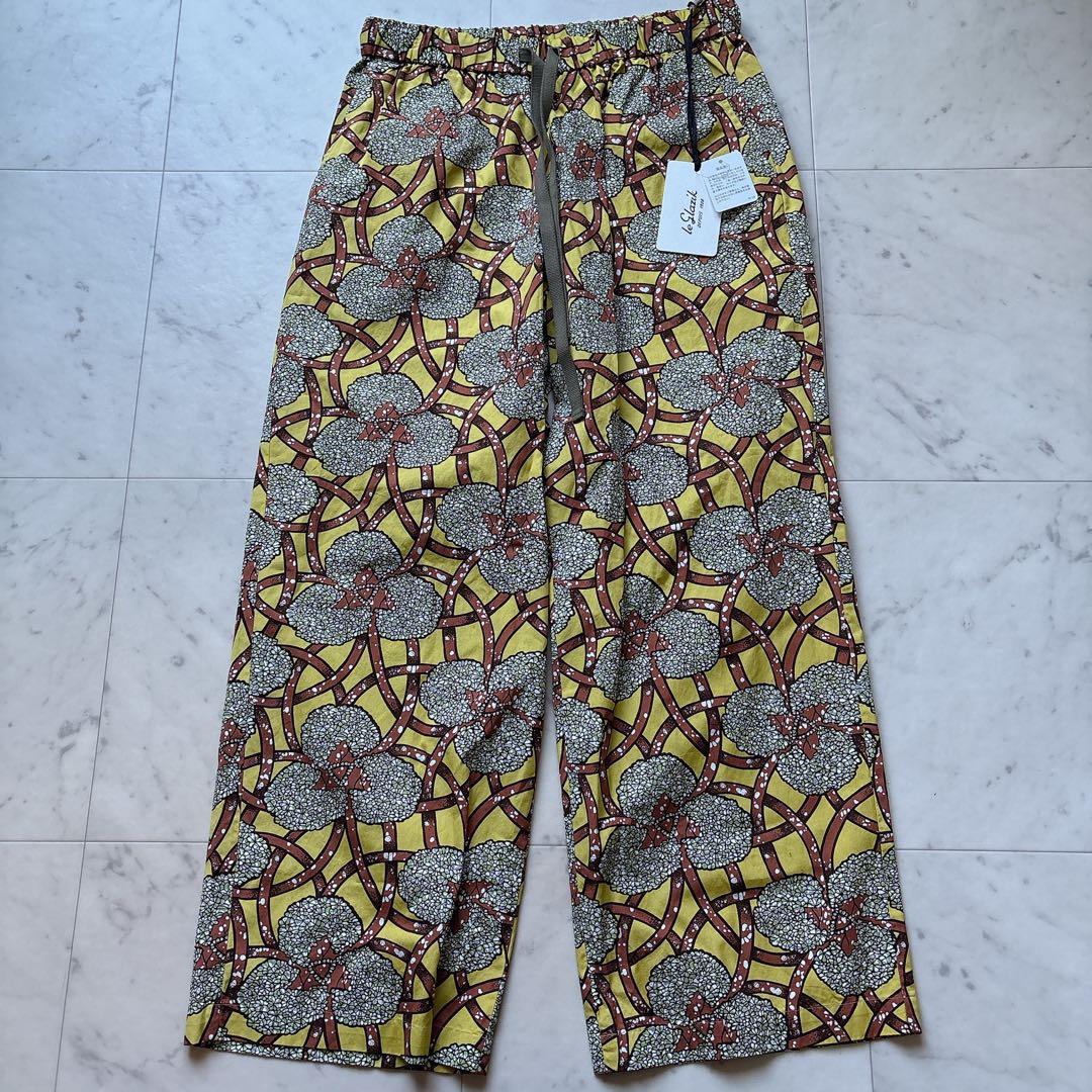 タグ付き　ルグラジック　バティック　イージーパンツ　総柄　イエロー