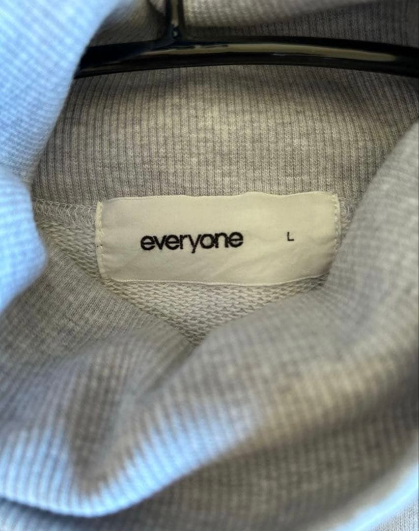 everyone エブリワン　タートルネックスウェットトレーナー　グレー　L