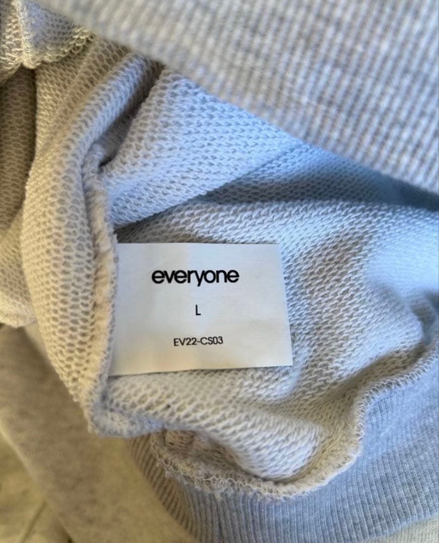 everyone エブリワン　タートルネックスウェットトレーナー　グレー　L