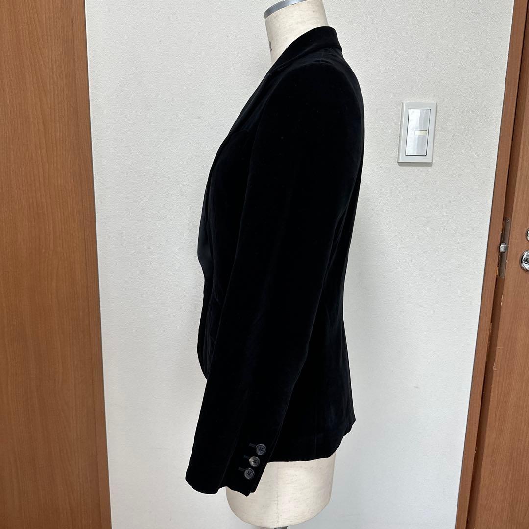 マーガレットハウエル　テーラードジャケット　黒　ベルベット　フォーマルにも
