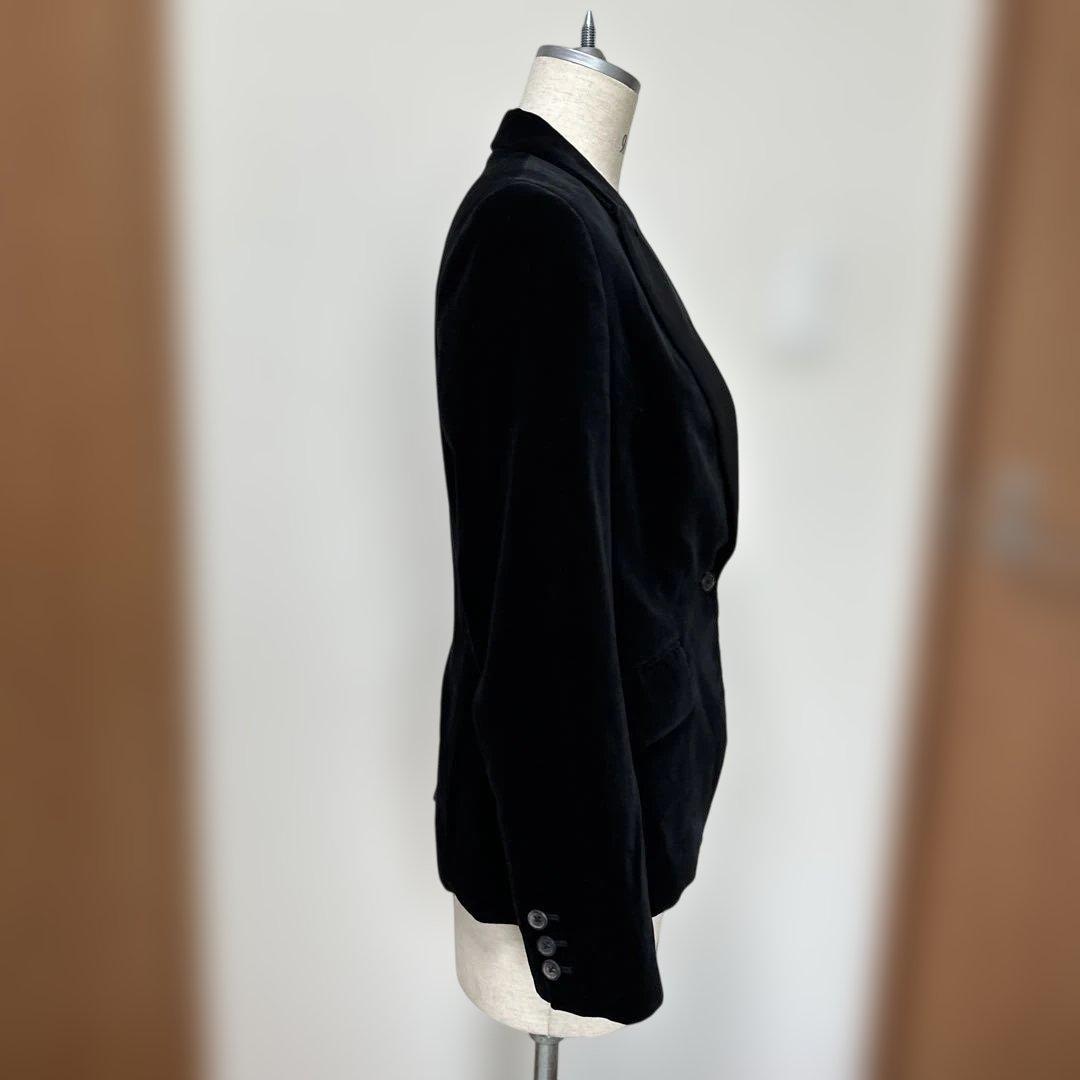 マーガレットハウエル　テーラードジャケット　黒　ベルベット　フォーマルにも