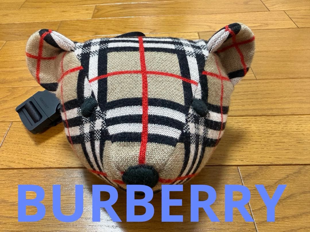 美品　BURBERRY クマ　くま　ベア　ボディバッグ　ウエストポーチ　ウール