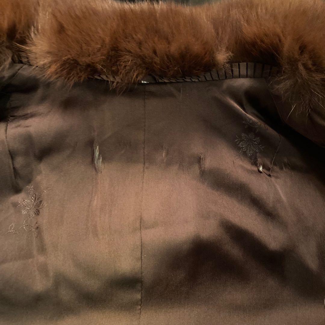 高級毛皮 ビンテージ ミンク ファー レザー ジャケット 岐阜毛被 フォックス