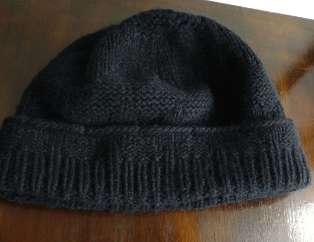 エルヘレンカミンスキー カシミア100％ ニット帽　黒