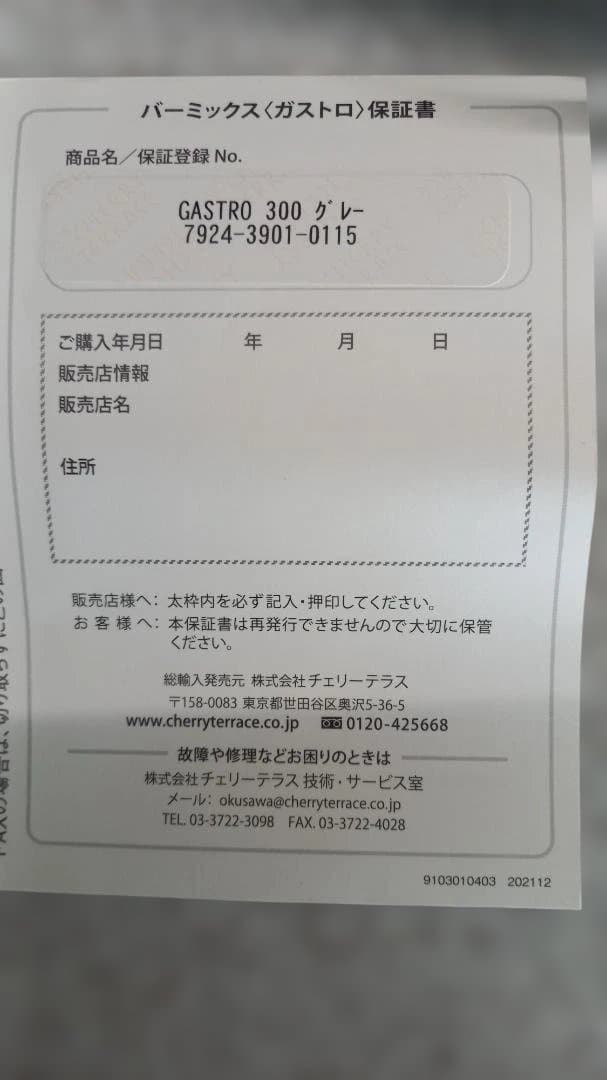 バーミックス　ガストロ300