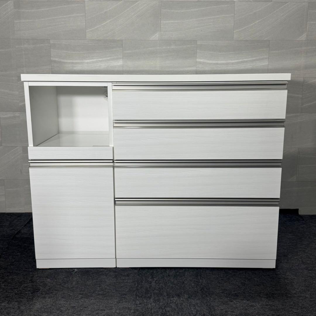 ニトリ キッチンカウンター 幅120cm リガーレ 白 美品 d4972