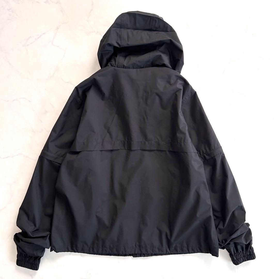 ラルフローレンゴルフ 2wayマウンテンパーカー 黒 ブラック フード収納 L