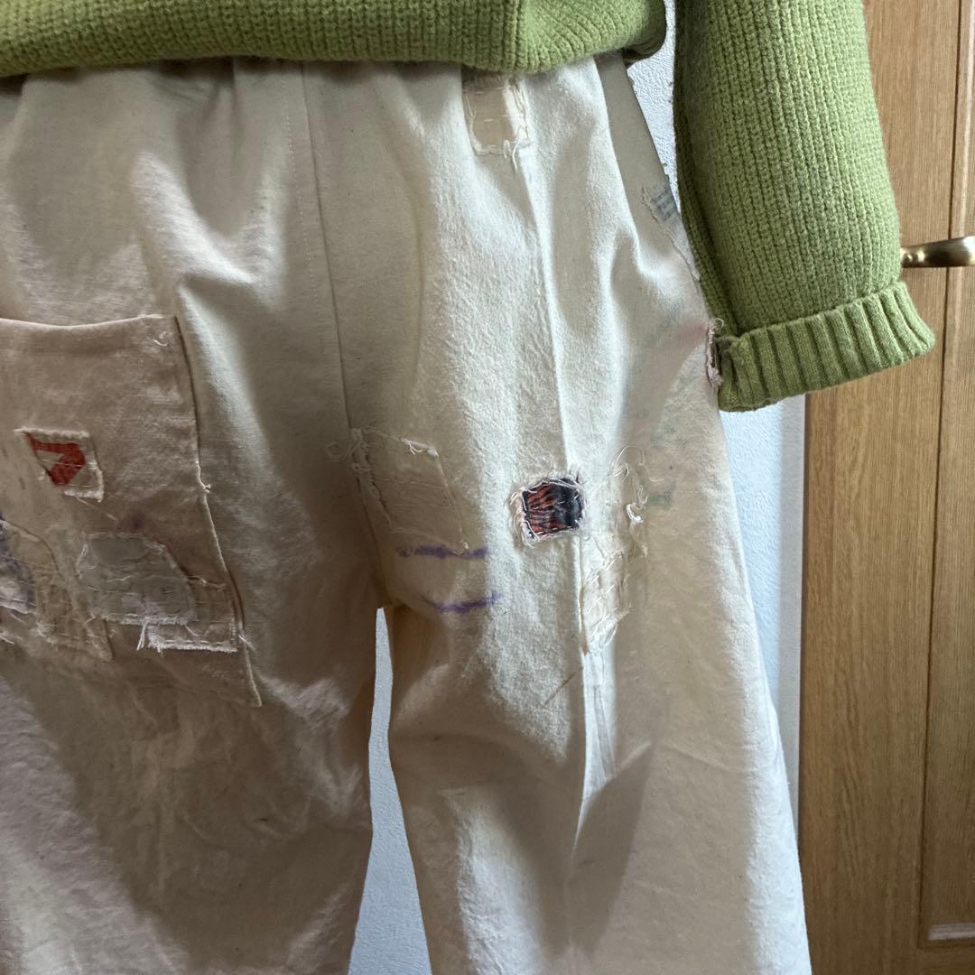 古布　粉袋からのダボパンツ
