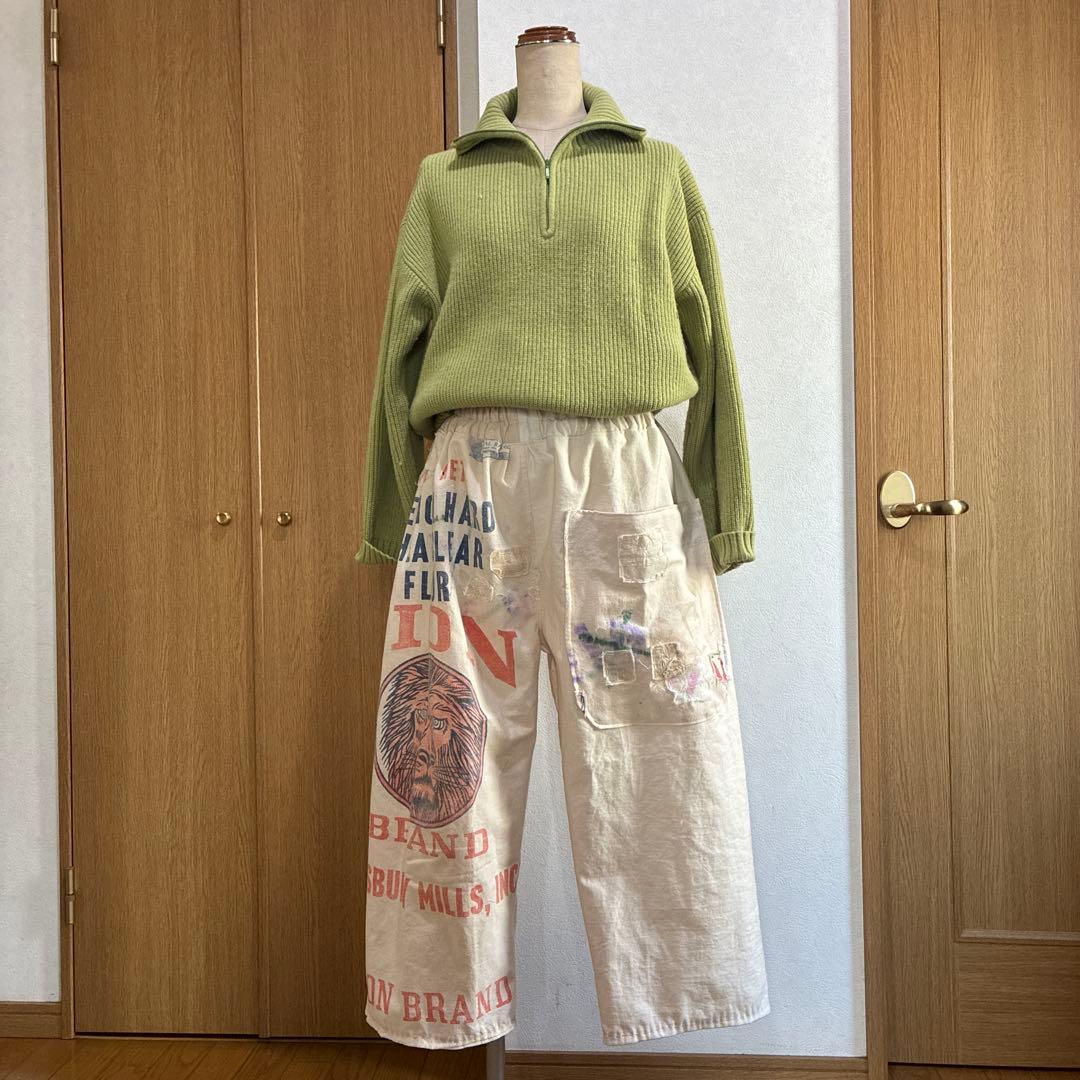 古布　粉袋からのダボパンツ