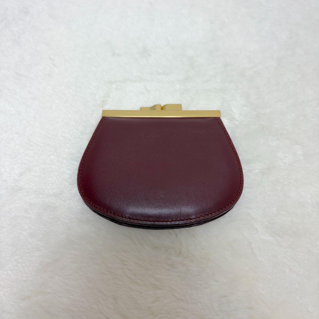 ✨️極美品✨️ カルティエ マストライン ケース がま口 財布 ボルドー 赤